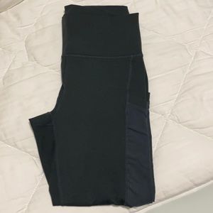 Fabletics Forest Green Power Hold Capri Leggings